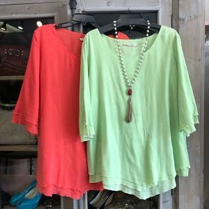 Soft Surroundings gauzy top lot 1X